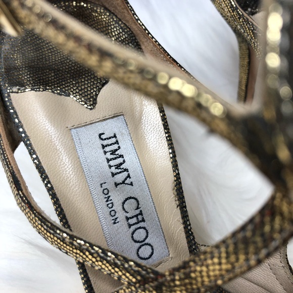 Jimmy Choo | Lang 100 Sandal Light Bronze 38.5 - Picture 5 of 13
